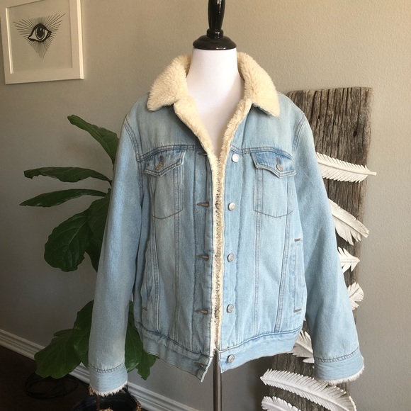 Denim&Co Jackets & Blazers - Shearling lined denim jacket